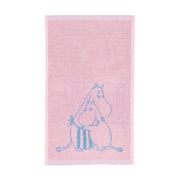 Arabia Moomin Family Time Pink / Light Blue Guest Towel - 80th Anniversary