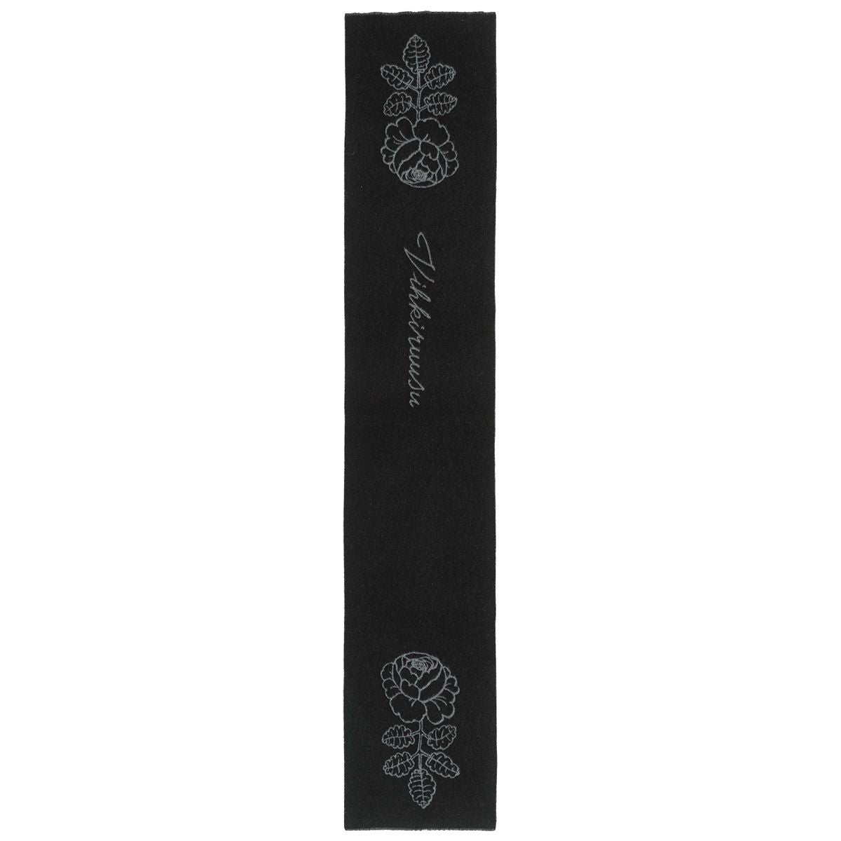 Marimekko Savellys Vihkiruusu Black / Grey Wool Scarf
