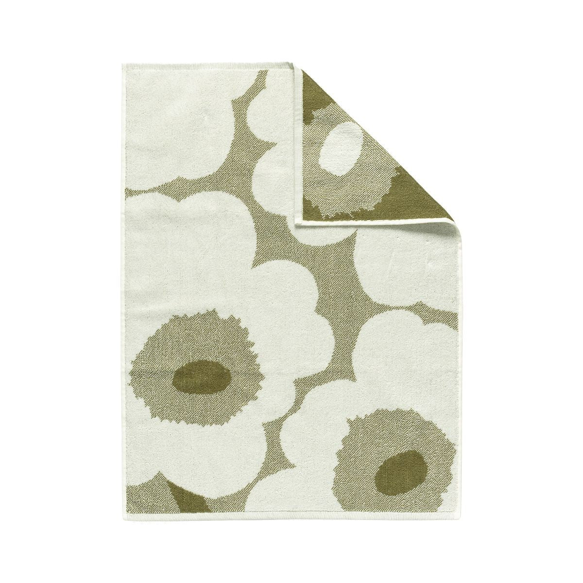 Marimekko Unikko Olive Green / Cream Hand Towel