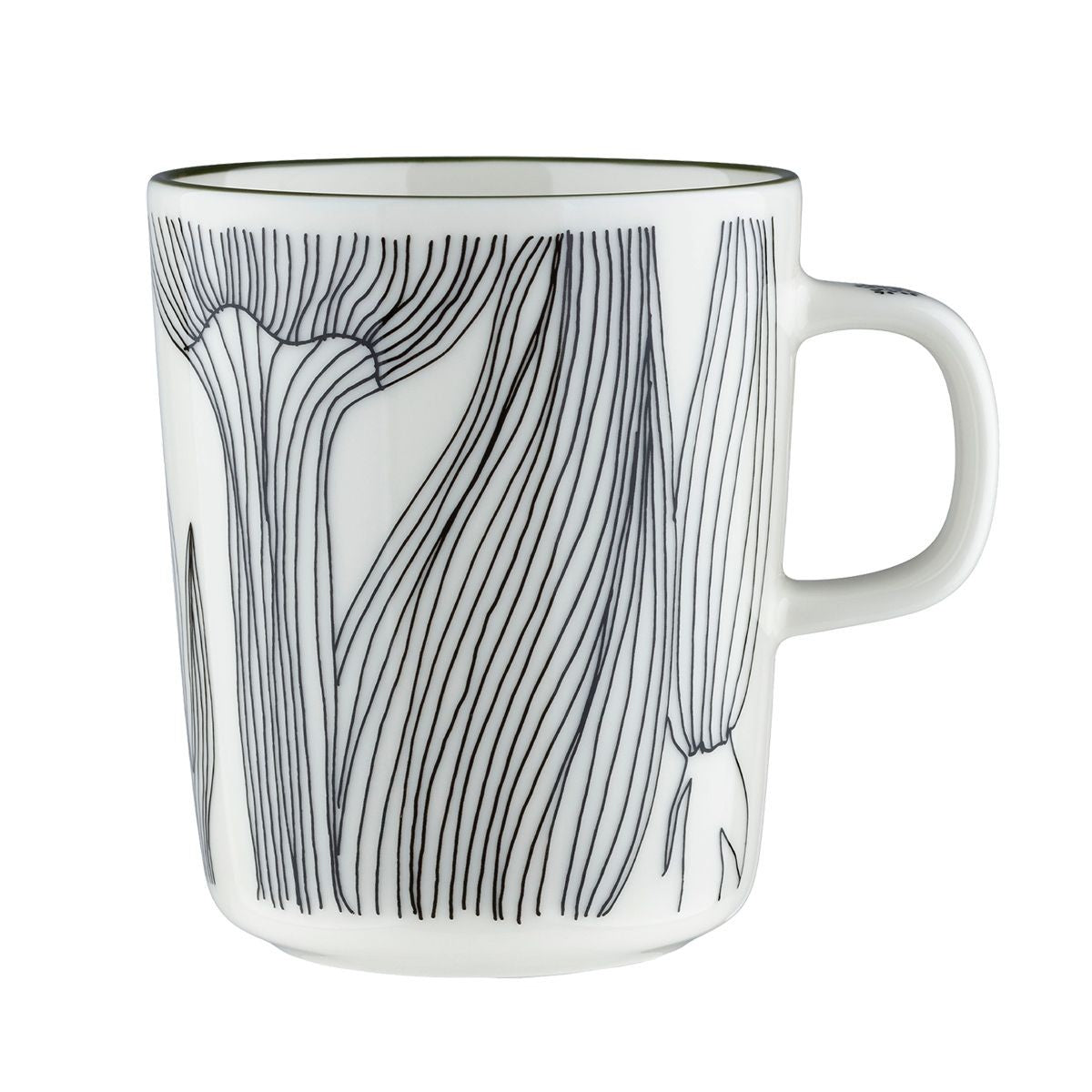 Marimekko Kukat Puhkeavat Black / White / Green Mug