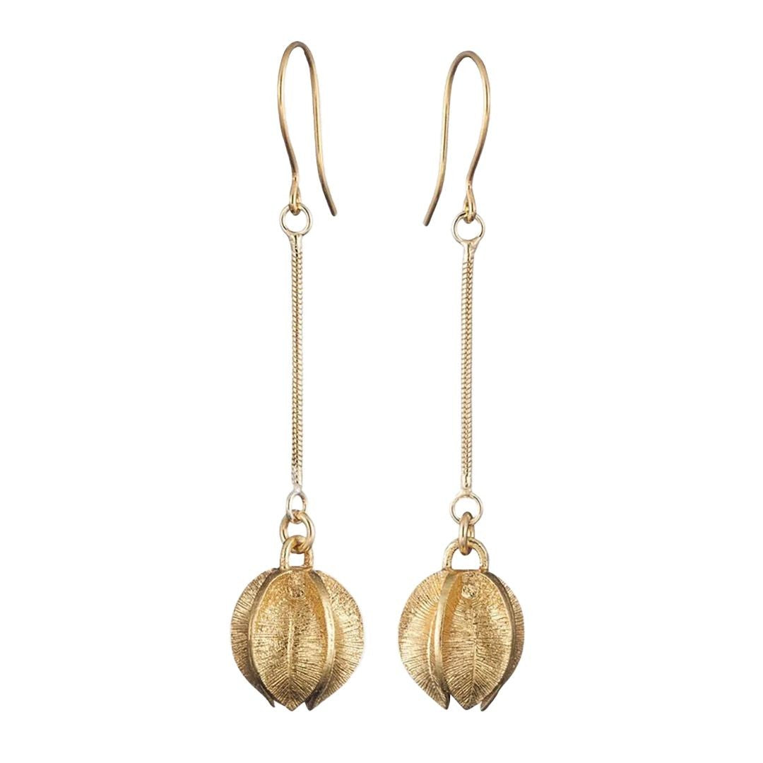 Kalevala Snowflower Bronze Dangle Earrings