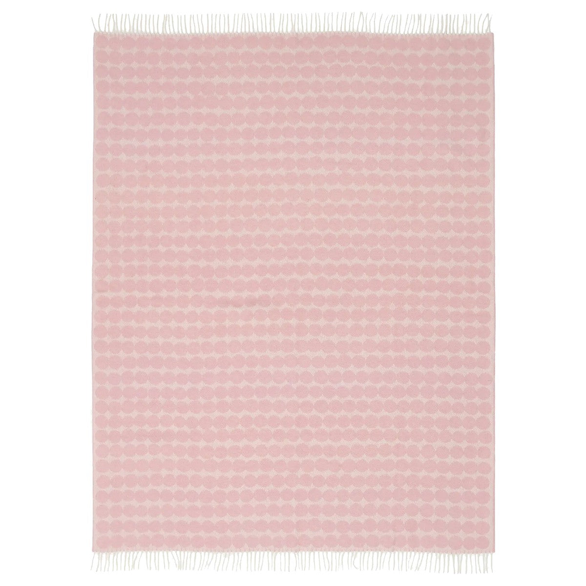 Marimekko Rasymatto Light Pink / Cream Wool Throw Blanket