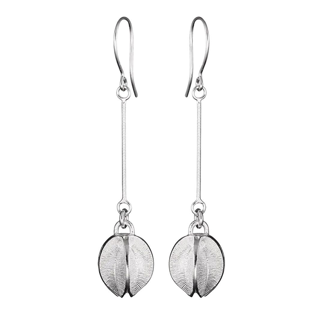 Kalevala Snowflower Silver Dangle Earrings