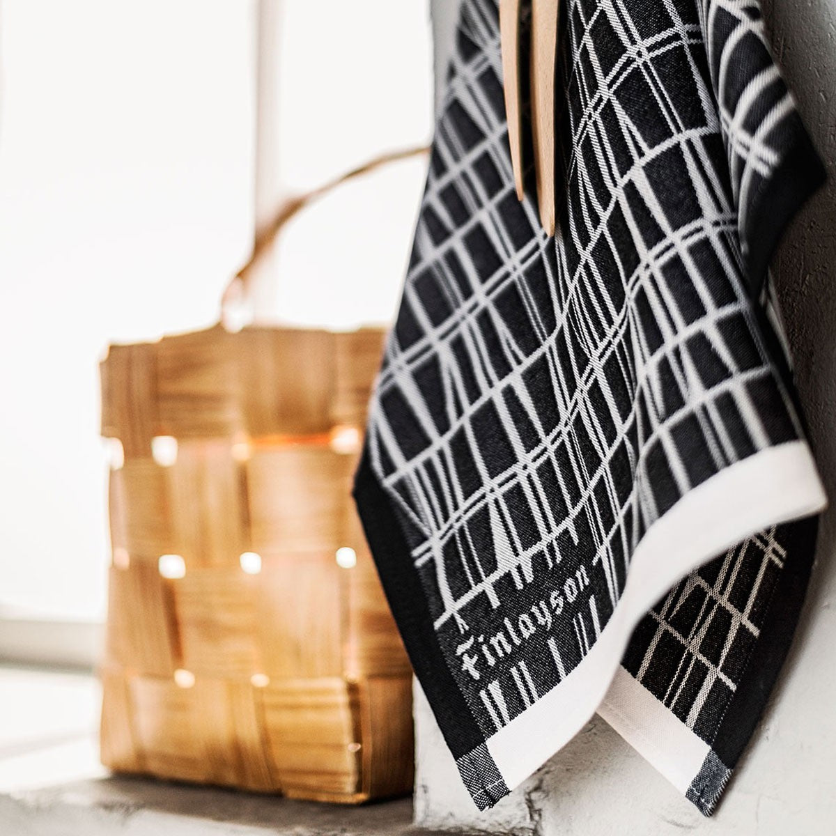 Finlayson Coronna Black Tea Towels Set