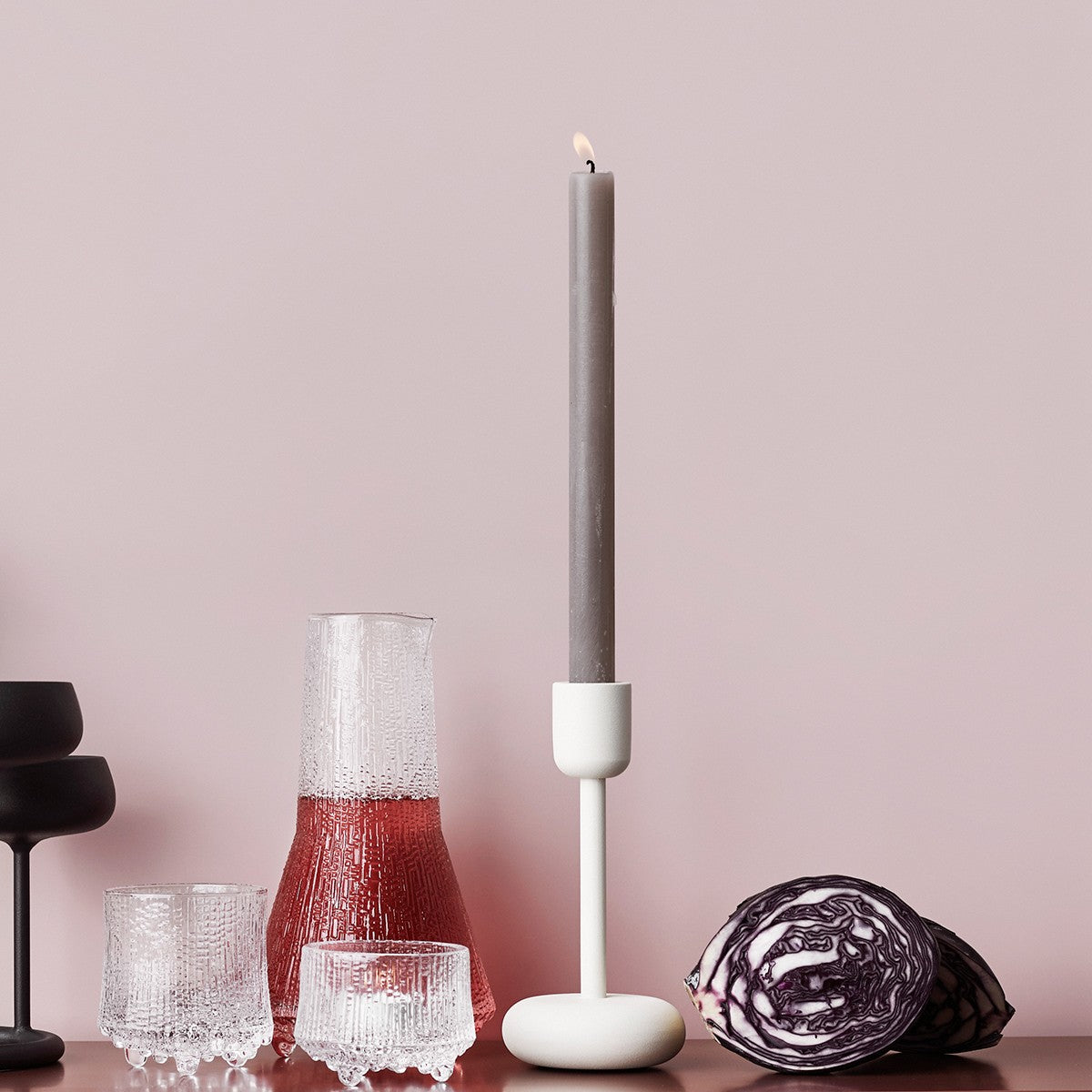 iittala Nappula White Tall Candle Holder