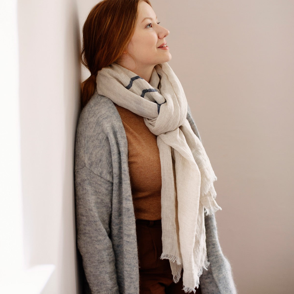 Lapuan Kankurit Linen / Grey Usva Scarf
