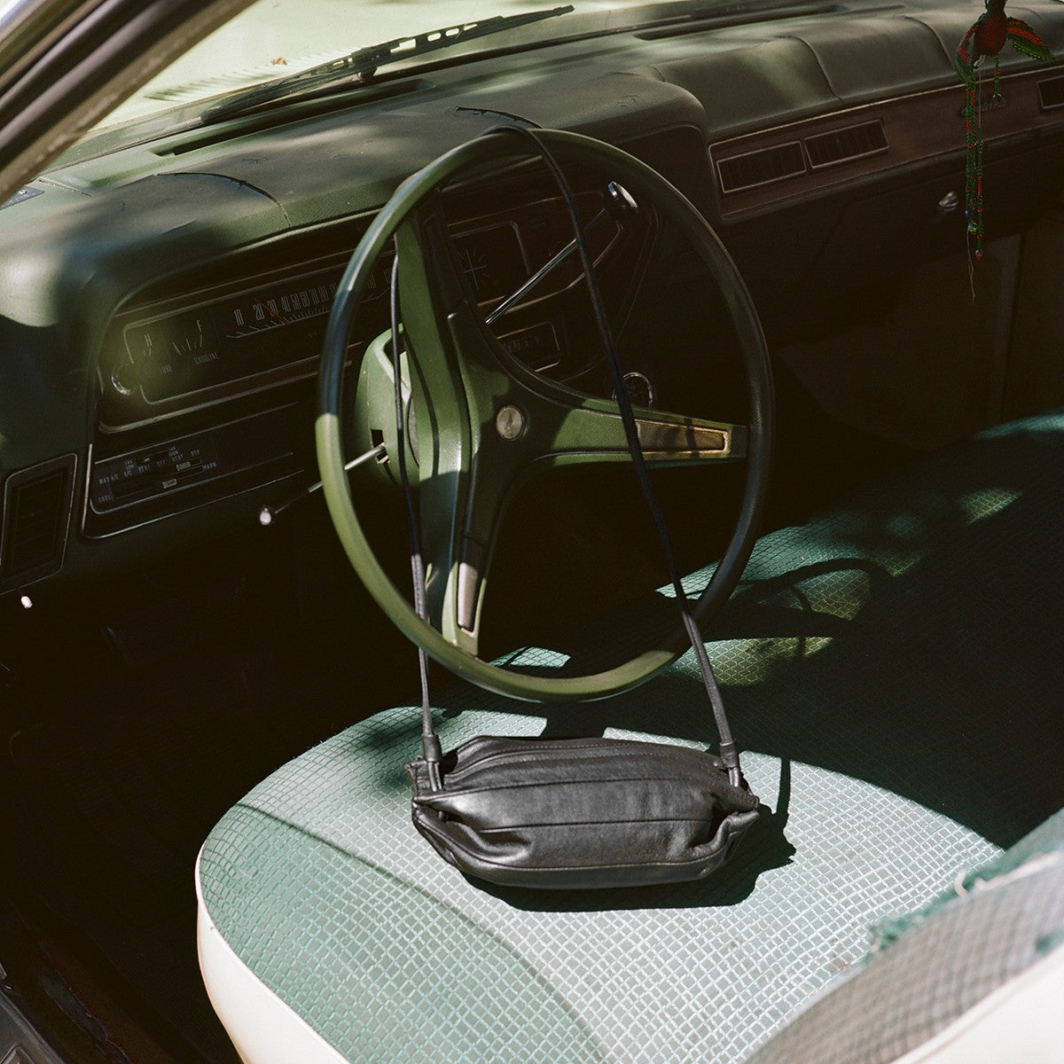 Marimekko Pikku Karla Black Leather Shoulder Bag