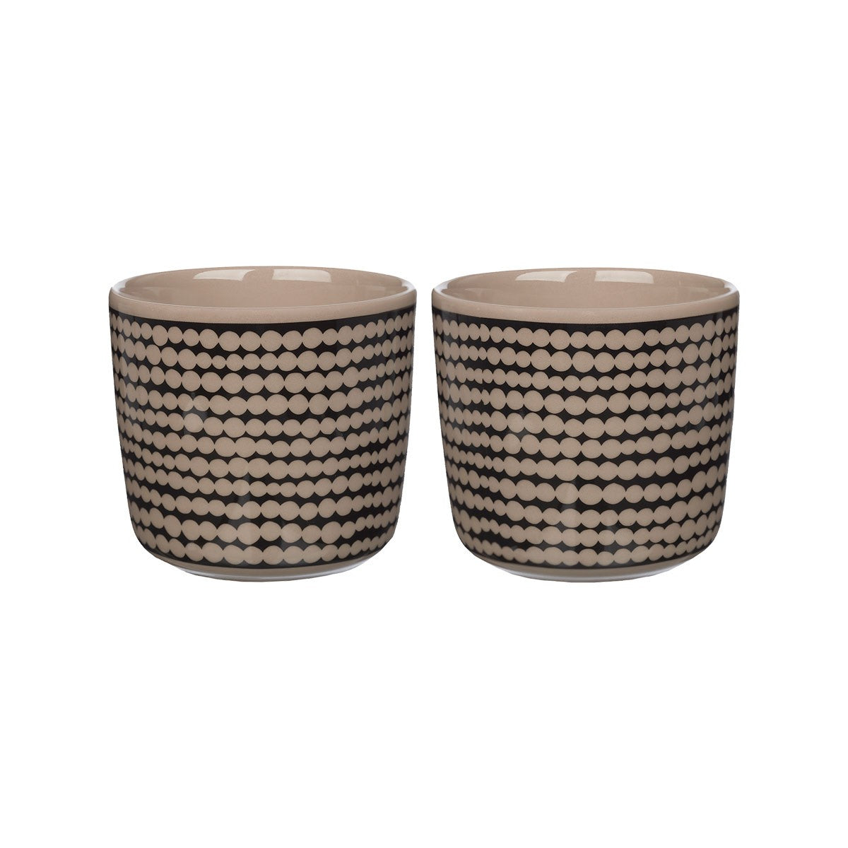 Marimekko Rasymatto Black / Terra Coffee Cups - Set of 2