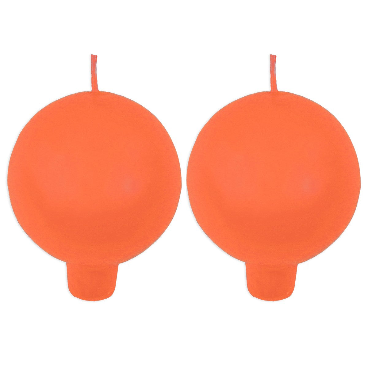 Festivo Orange Ball Candles - Set of 2