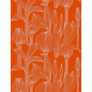 Marimekko Kukat Puhkeavat Orange / White Cotton Sateen Fabric