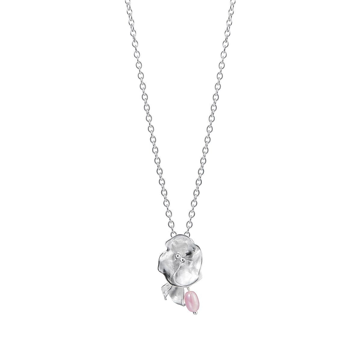 Kalevala Pink Ribbon 2024 Summer Night Rose Silver / Pink Necklace