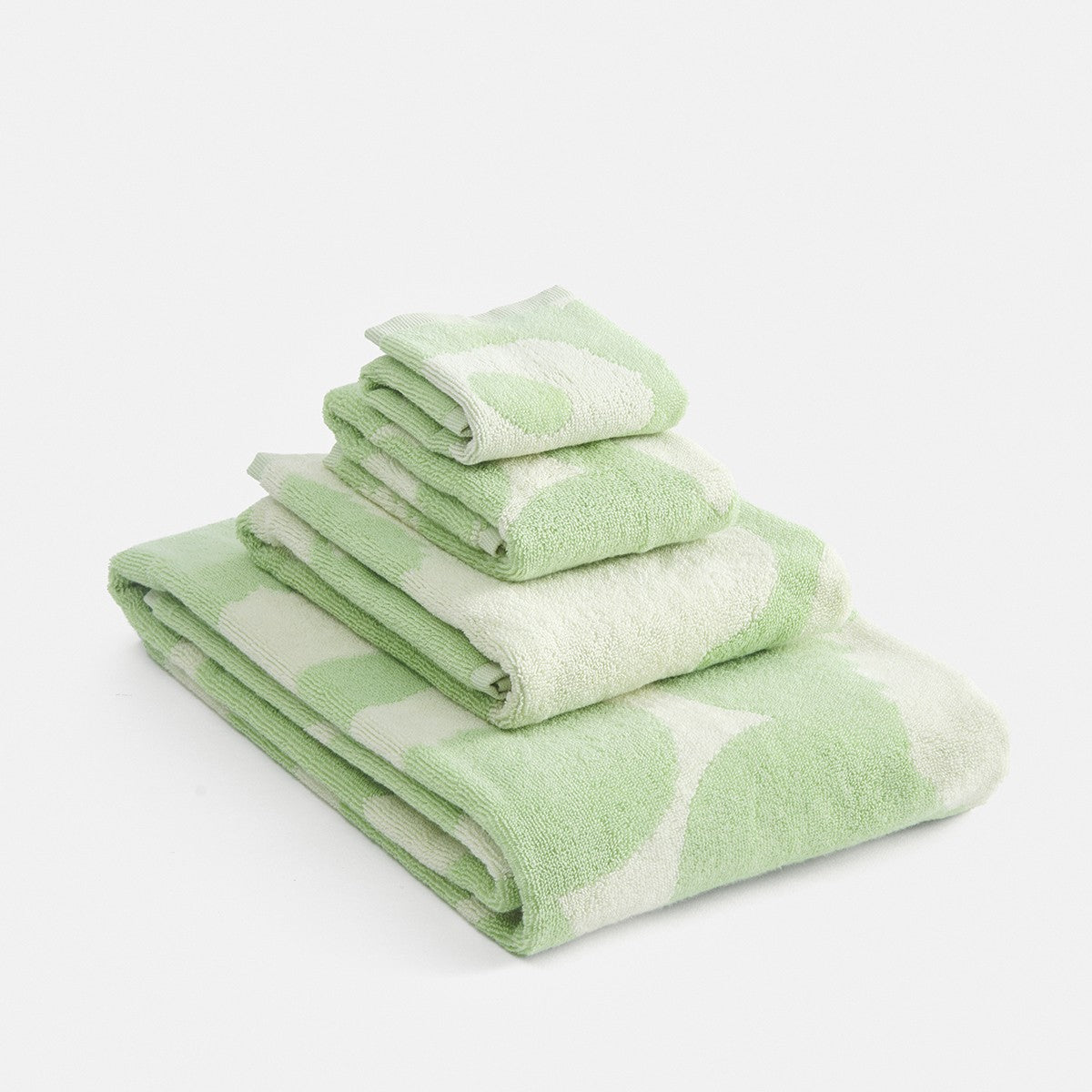 Marimekko Unikko Sage Green / Off White Washcloth