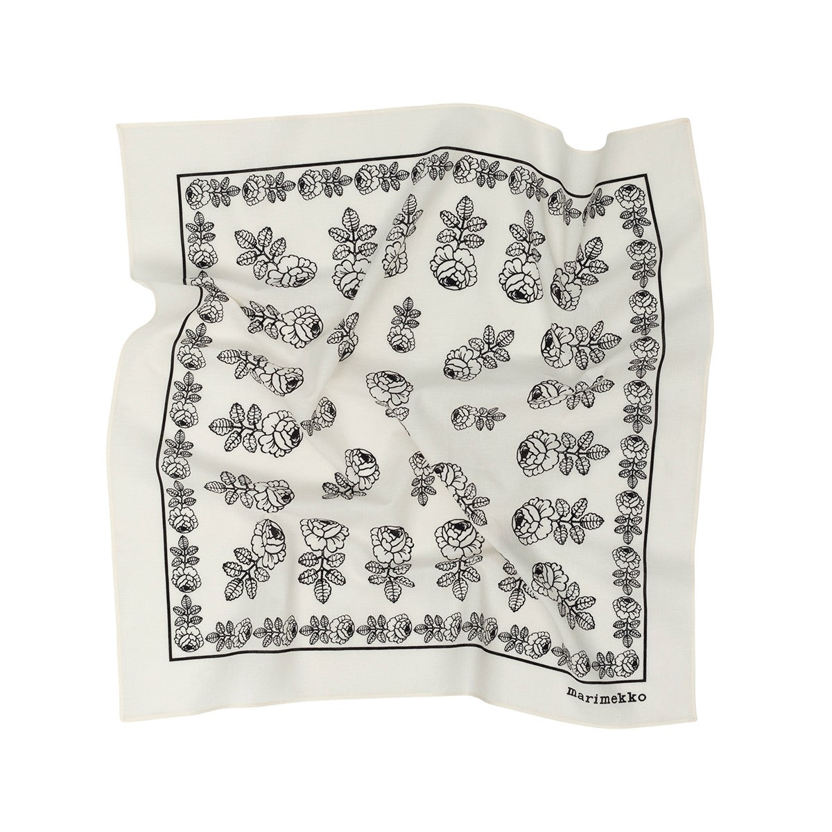 Marimekko Astrilli Vihkiruusu Cream / Black Scarf