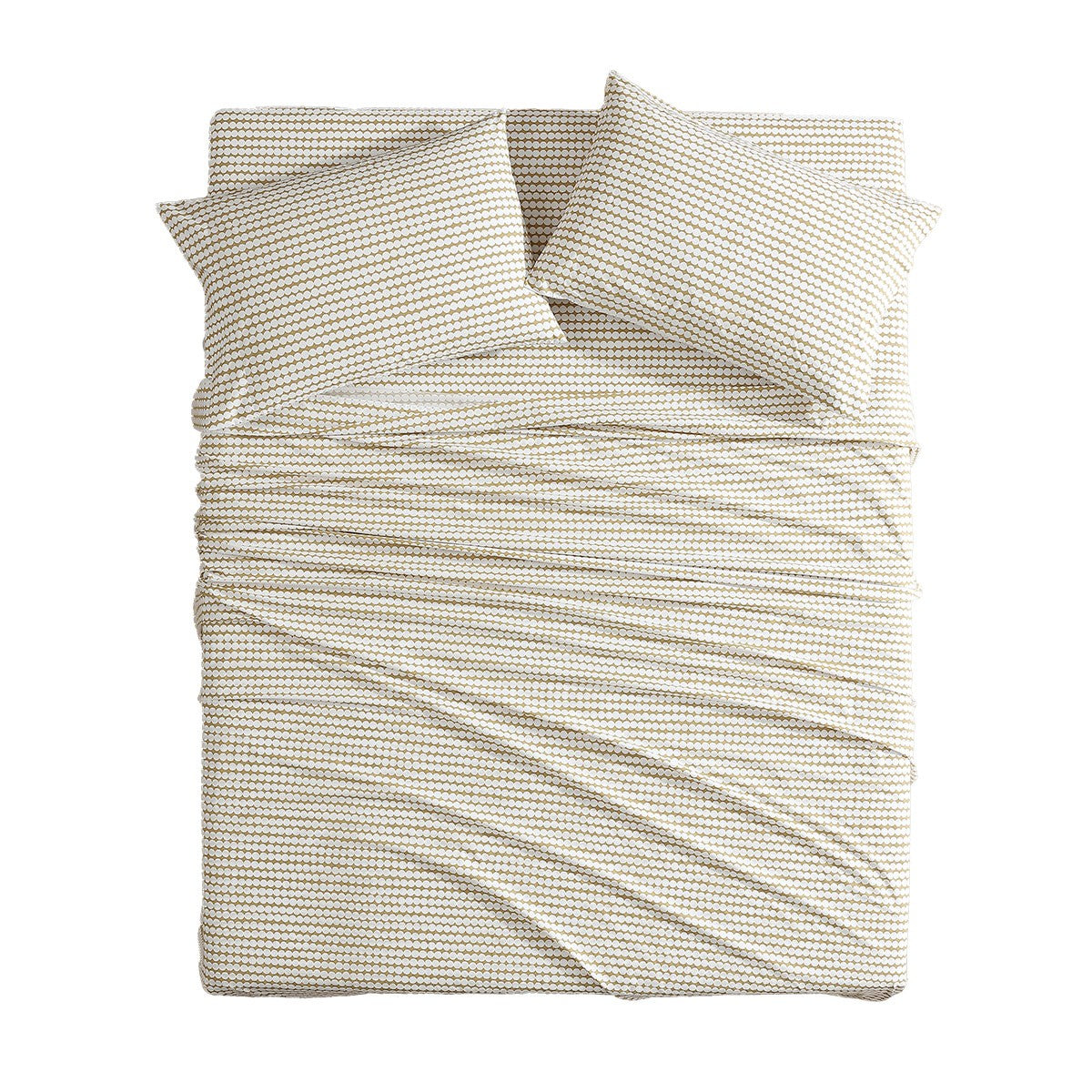 Marimekko Pikku Rasymatto Beige / White Queen Sheet Set