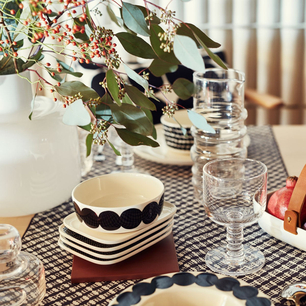 Marimekko Socks Rolled Down Clear Goblet