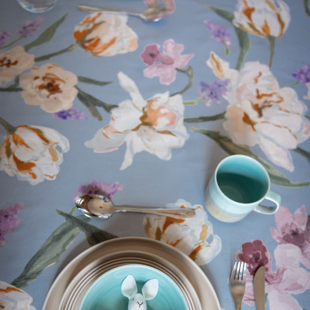 Pentik Helmililja Light Blue Cotton Fabric