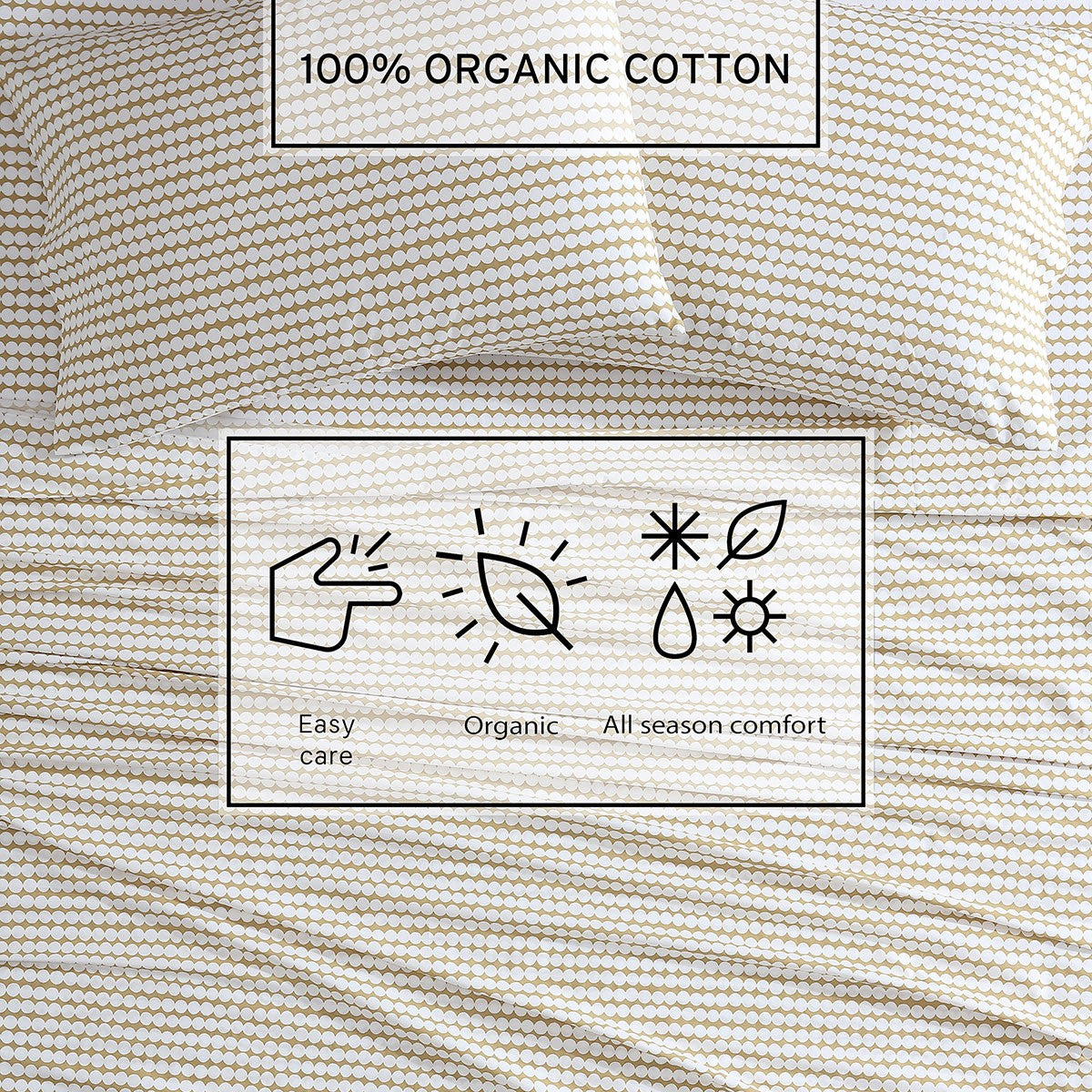 Marimekko Pikku Rasymatto Beige / White King Sheet Set