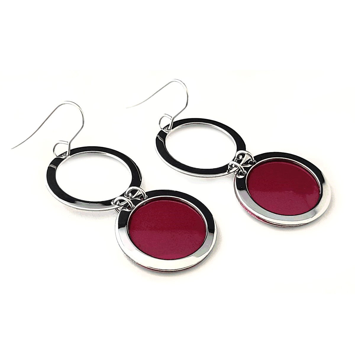 Pohjolan Helmi Fuschia Rondo Earrings
