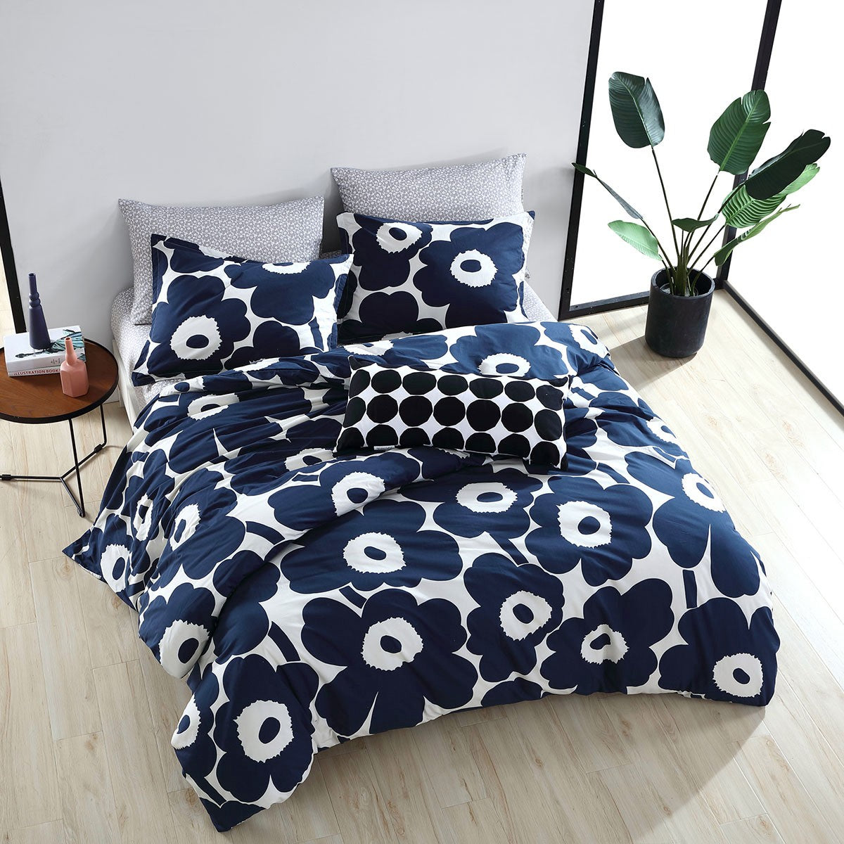 Marimekko Unikko Indigo King Duvet Cover Set