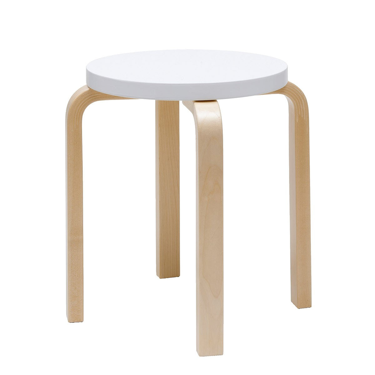 Artek Alvar Aalto Anniversary Stool E60 - Four Legged Stool - White