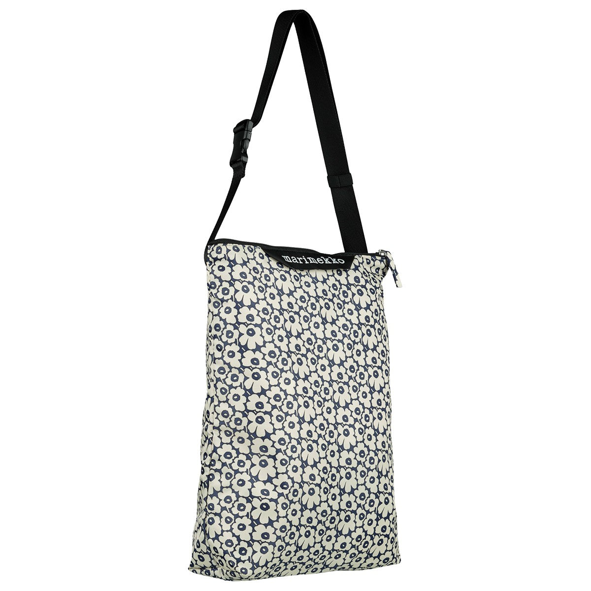 Marimekko Unikko Cream / Dark Blue Medium Neat Crossbody Shoulder Bag