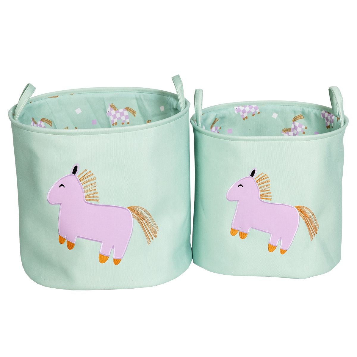 Pentik Heppa Mint Green Children's Storage Basket Set