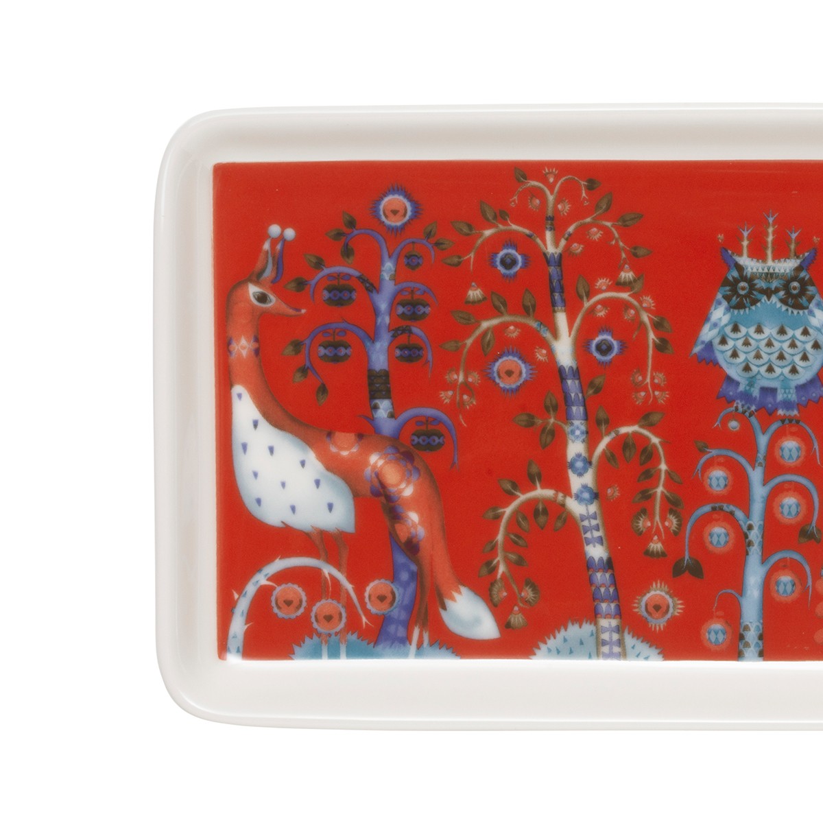 iittala Taika Red Rectangle Plate