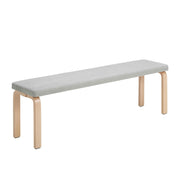 Artek Alvar Aalto Bench 168B - Upholstered Seat w/ Birch Legs