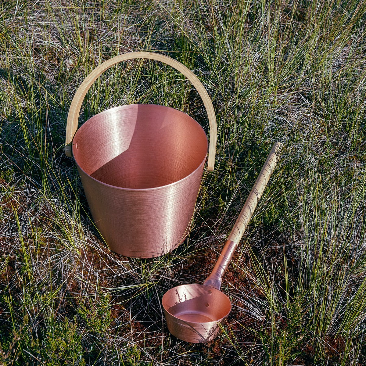 Rento Copper Aluminum & Bamboo Sauna Ladle