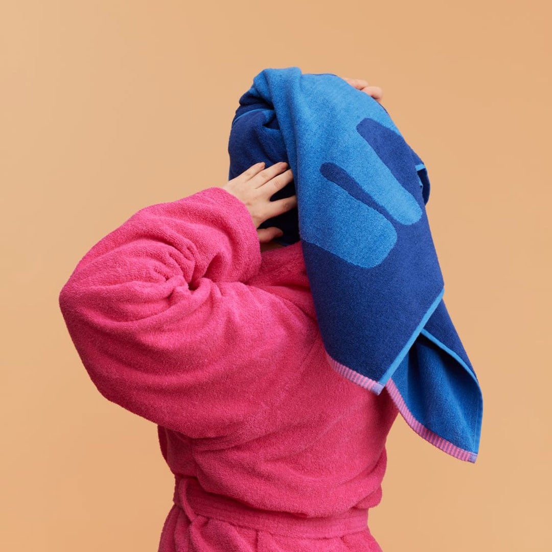 Finlayson Elefantti Vapaa Blue / Pink Bath Towel