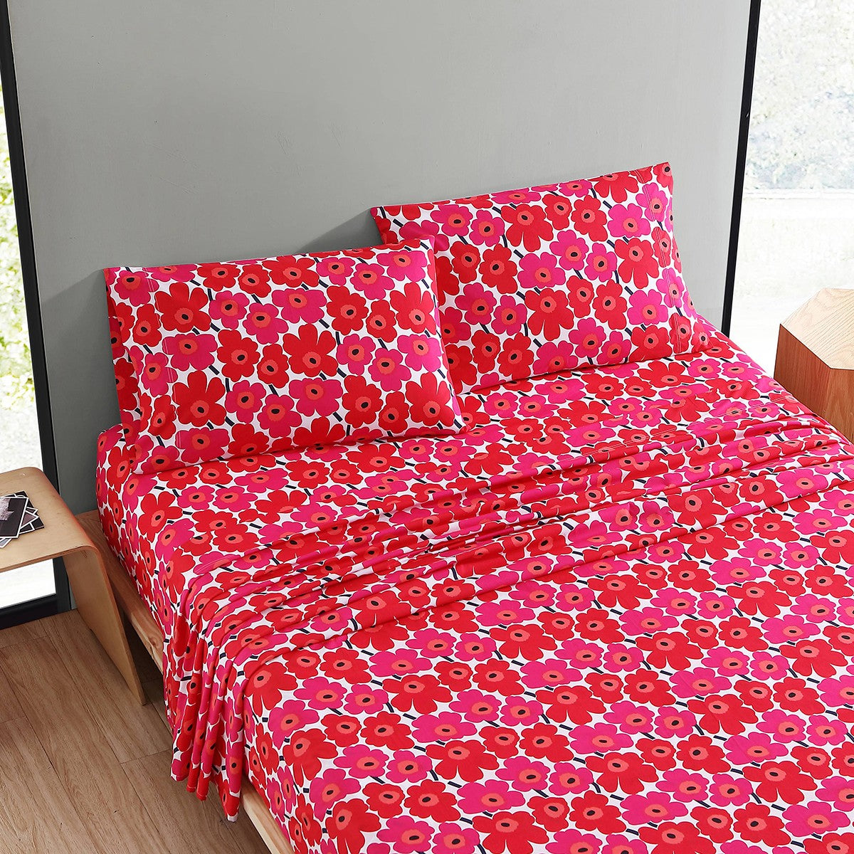 Marimekko Mini Unikko Red Full Sheet Set