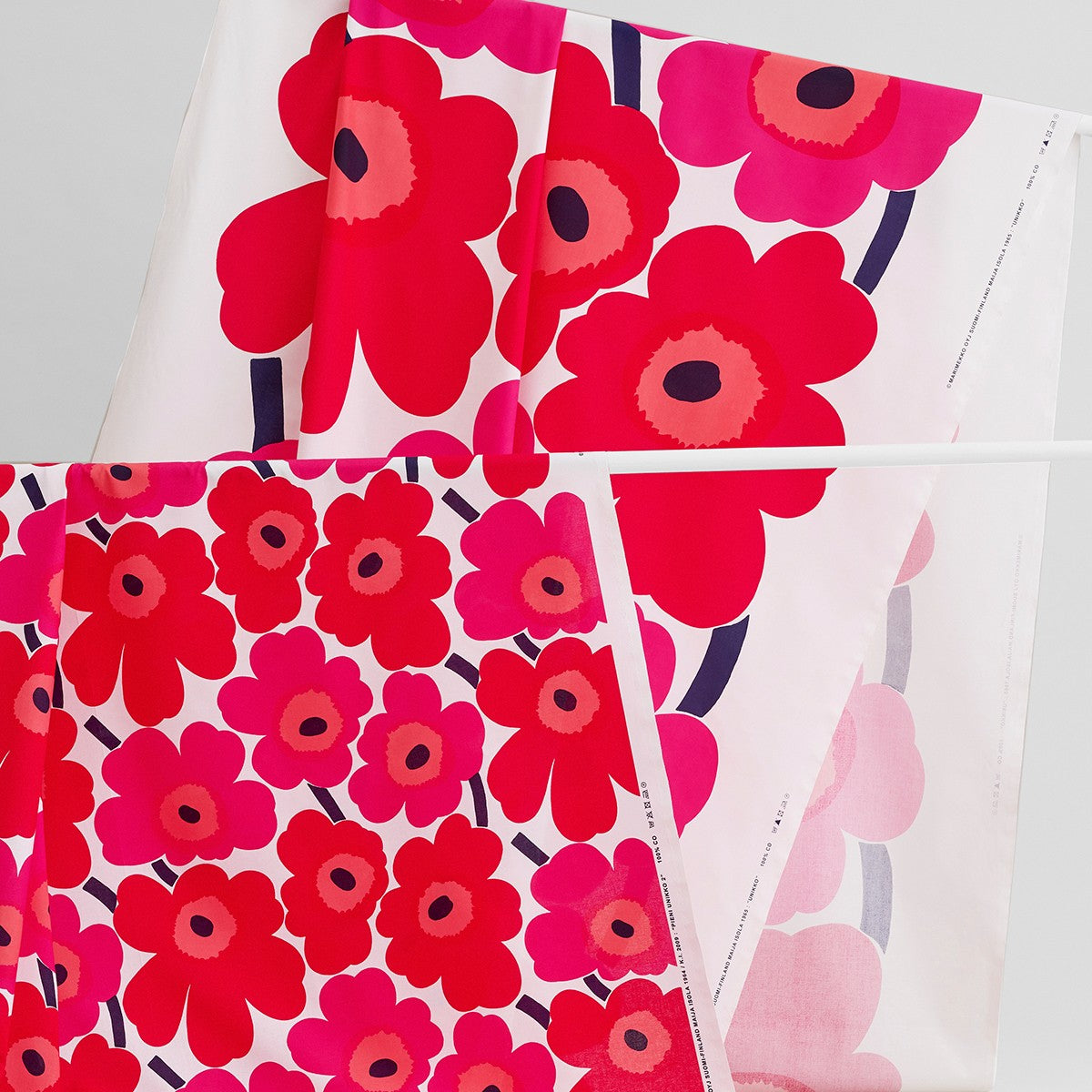 Marimekko Unikko Red / White Medium Weight Cotton Fabric
