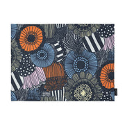 Marimekko Pieni Siirtolapuutarha Light Blue / Orange / Charcoal Coated Placemat