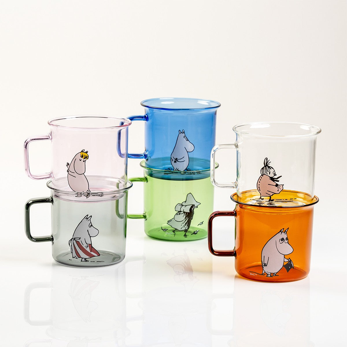 Muurla Moomin Snufkin Green Glass Mug