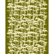 Marimekko Putkinotko Off White / Olive Green Medium Weight Cotton Fabric