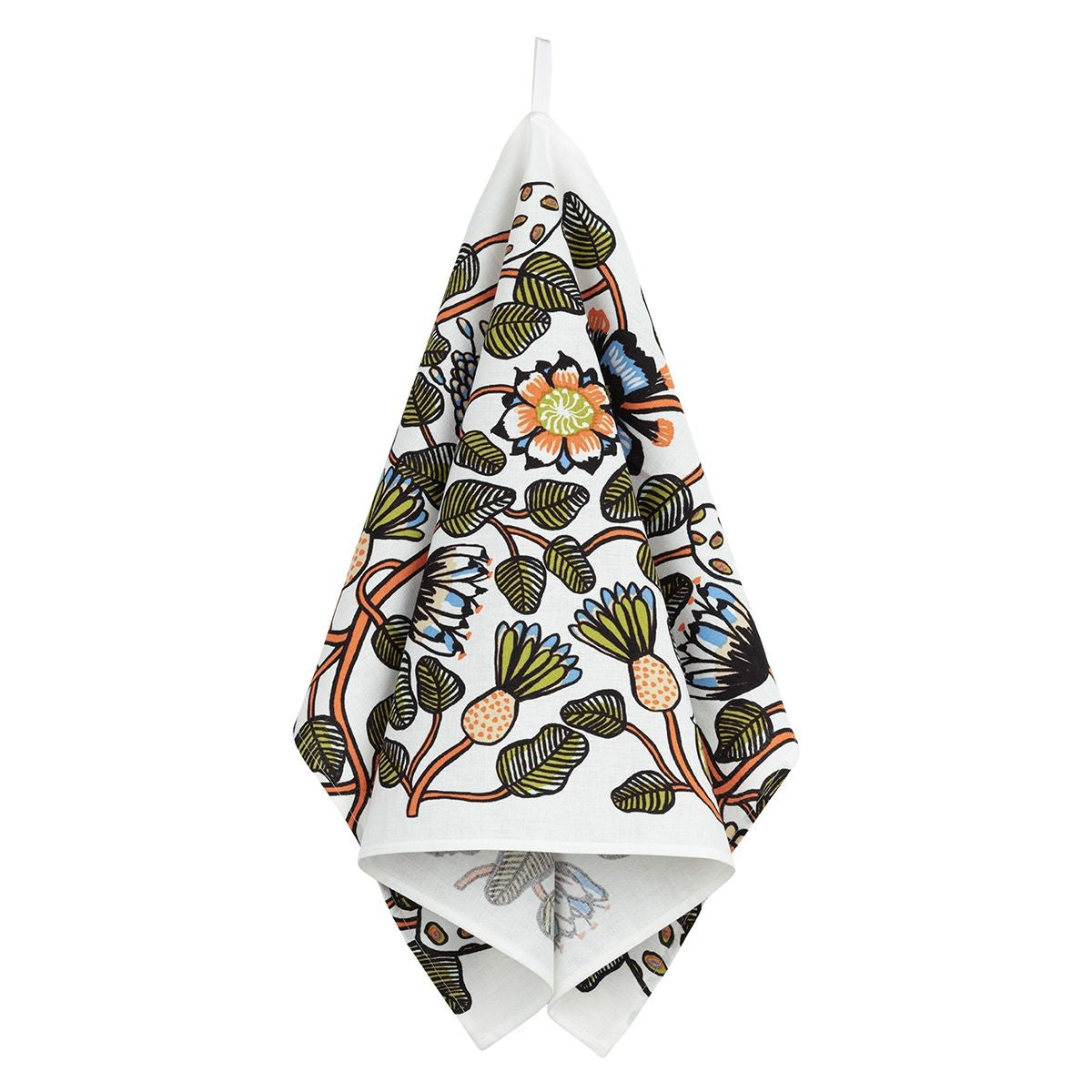 Marimekko Tiara White / Orange / Green / Blue Tea Towel