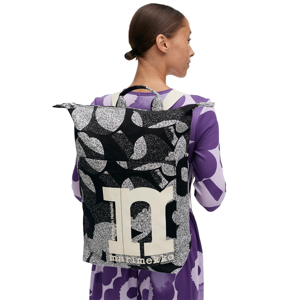 Marimekko Unikko Black / White Mono Backpack