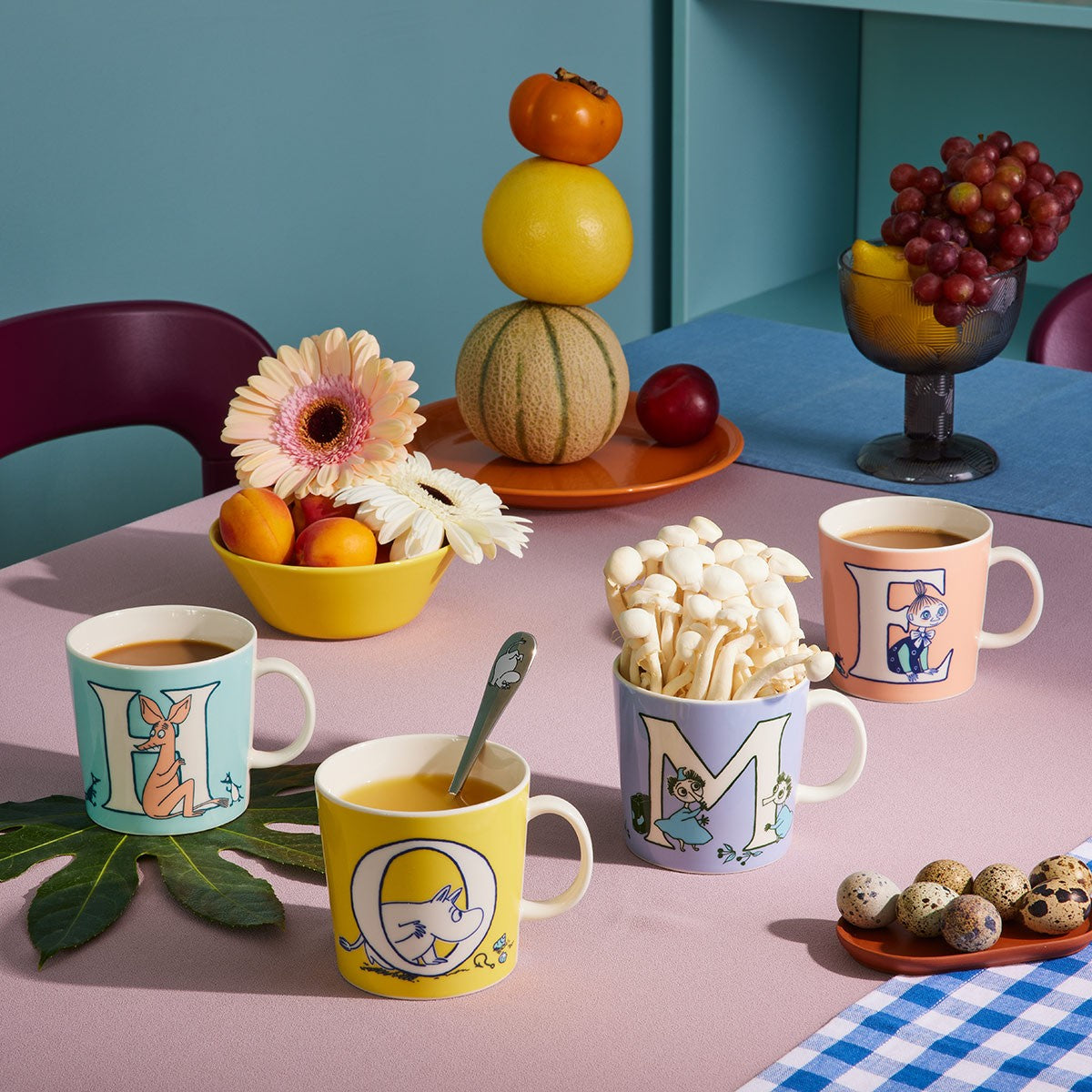 Arabia Moomin ABC Multicolor Mug Set/4 - HOME