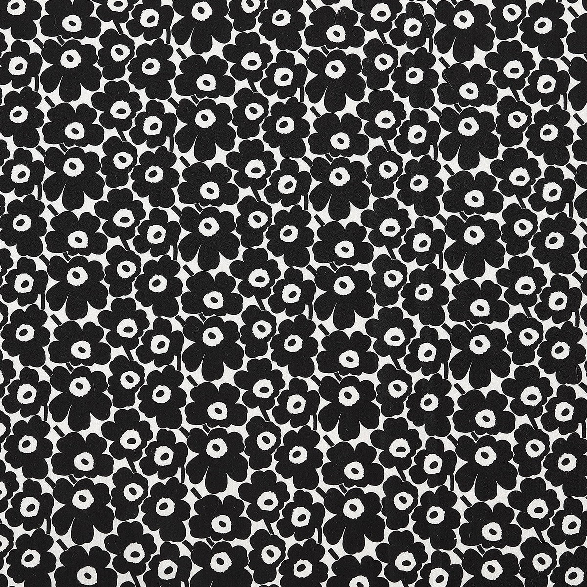 Marimekko Pikkuinen Unikko Black Standard Pillowcases - Set of 2