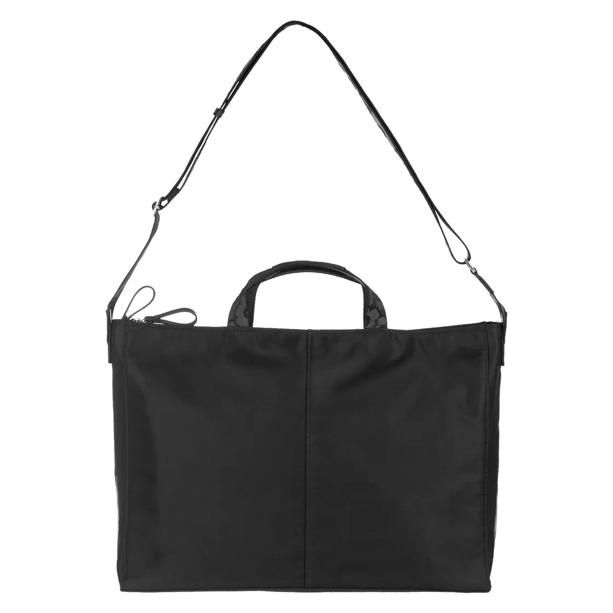 Marimekko Solid Black Everything Messenger Bag w/ Unikko Strap