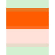 Marimekko Hennika Orange / Light Pink / Sage Cotton Fabric Repeat