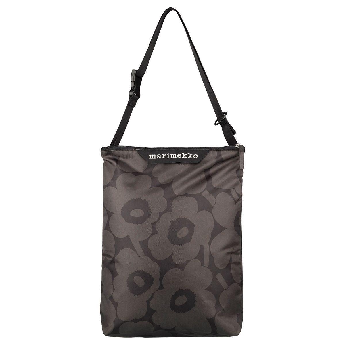 Marimekko Unikko Black / Dark Grey Medium Neat Crossbody Shoulder Bag