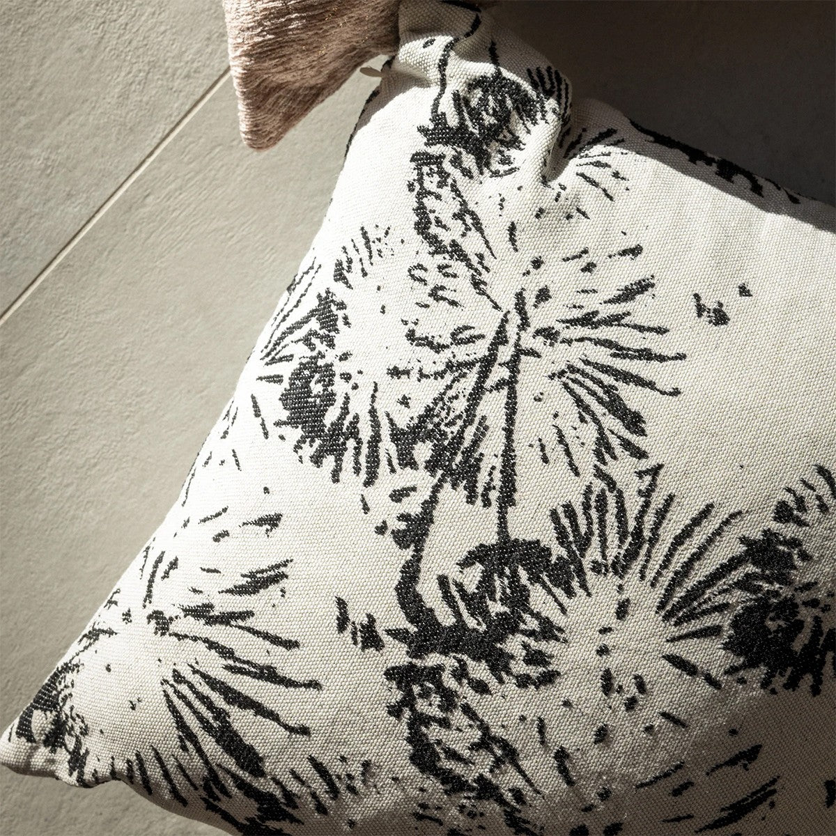 Pentik Havu Black / Light Grey Jacquard Throw Pillow