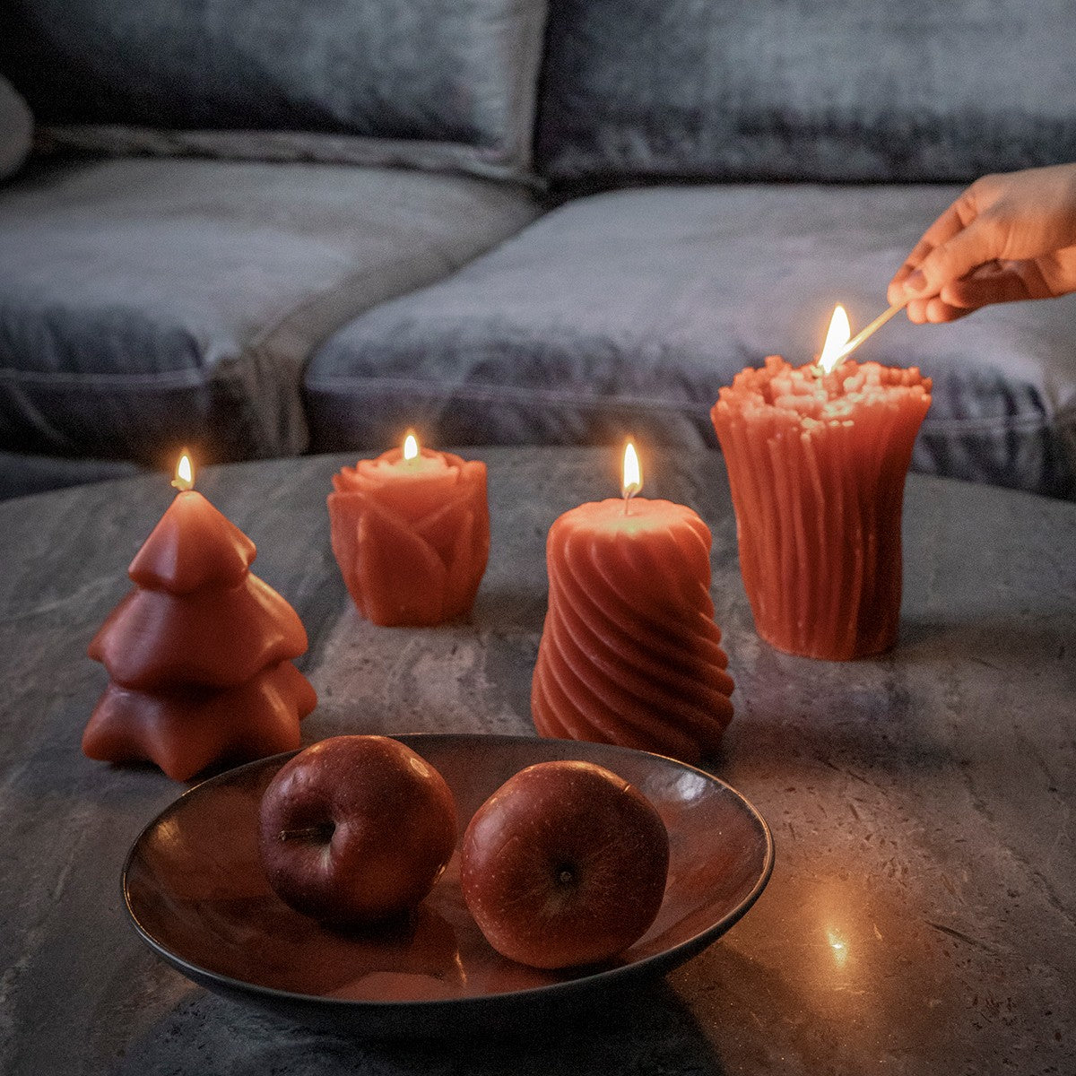 Pentik Pioni Red Candle