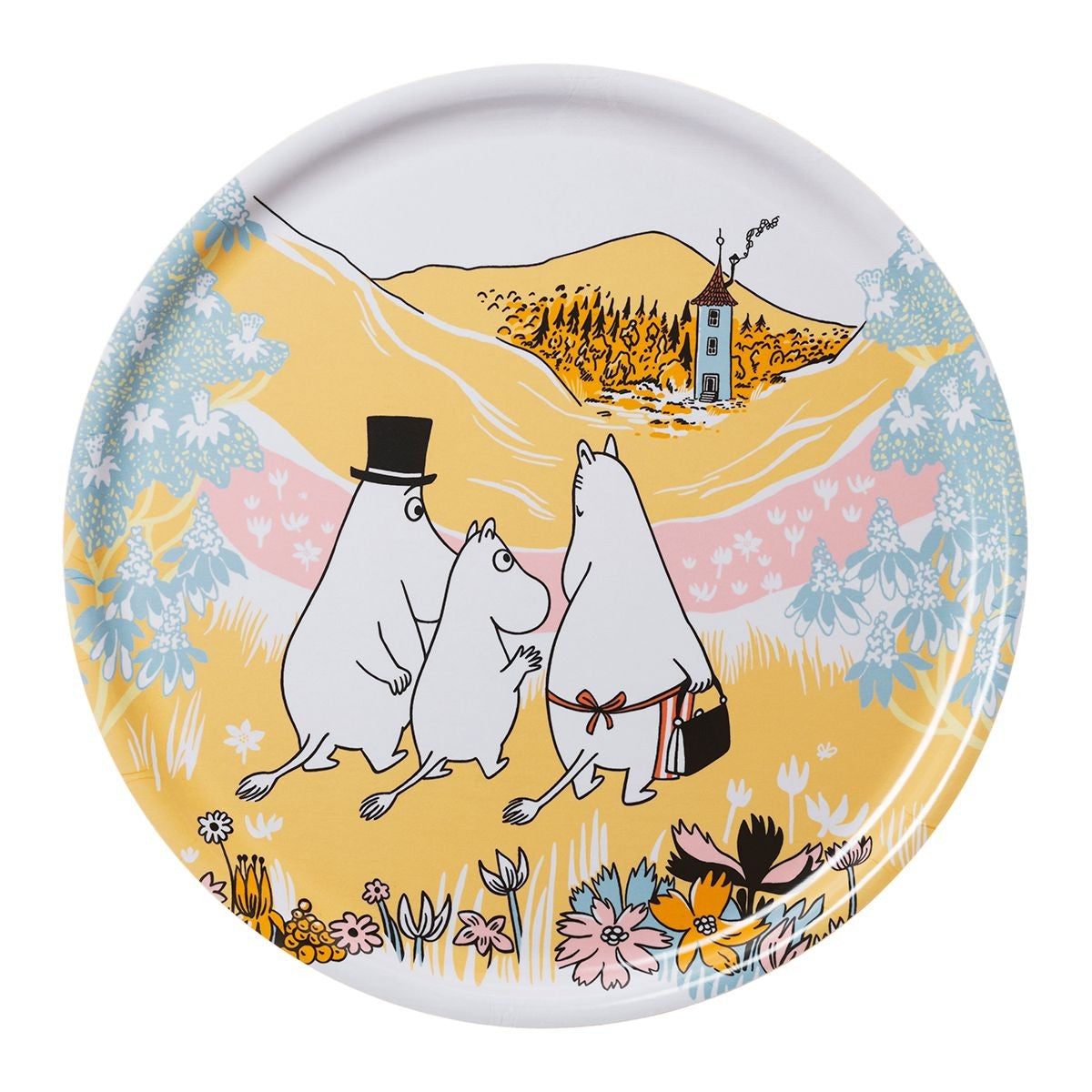 Arabia Moomin Family Time Round Serving Tray - 80th Anniversary