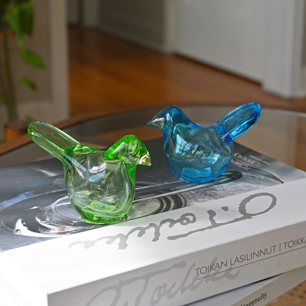 iittala Toikka Apple Green / Salmon Pink Flycatcher