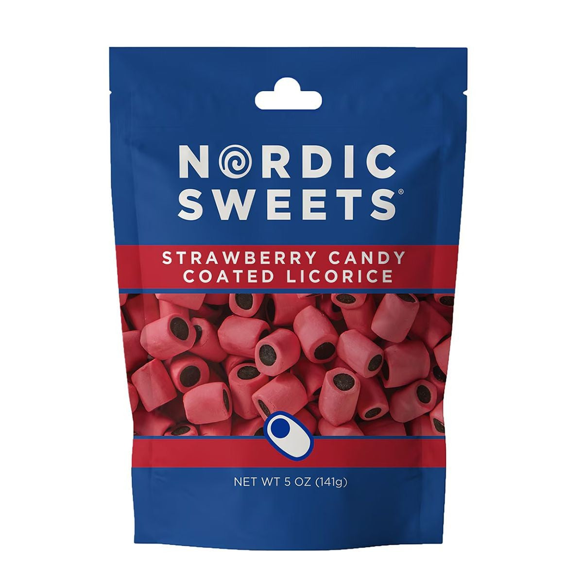 Nordic Sweets Strawberry Candy Coated Licorice Bag - 5 oz