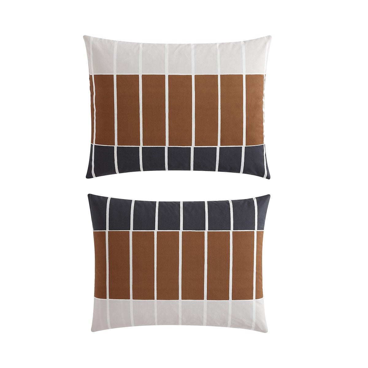 Marimekko Tiiliskivi Brown / Charcoal / Beige King Duvet Cover Set