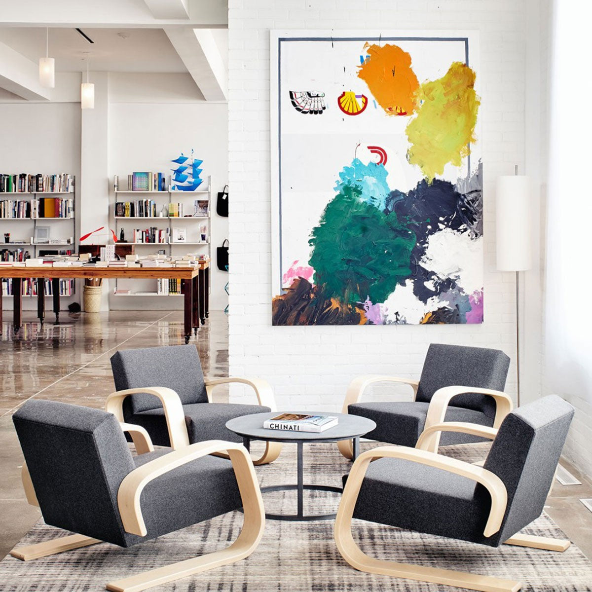 Artek Alvar Aalto 400 Lounge Chair - Fabric Upholstery