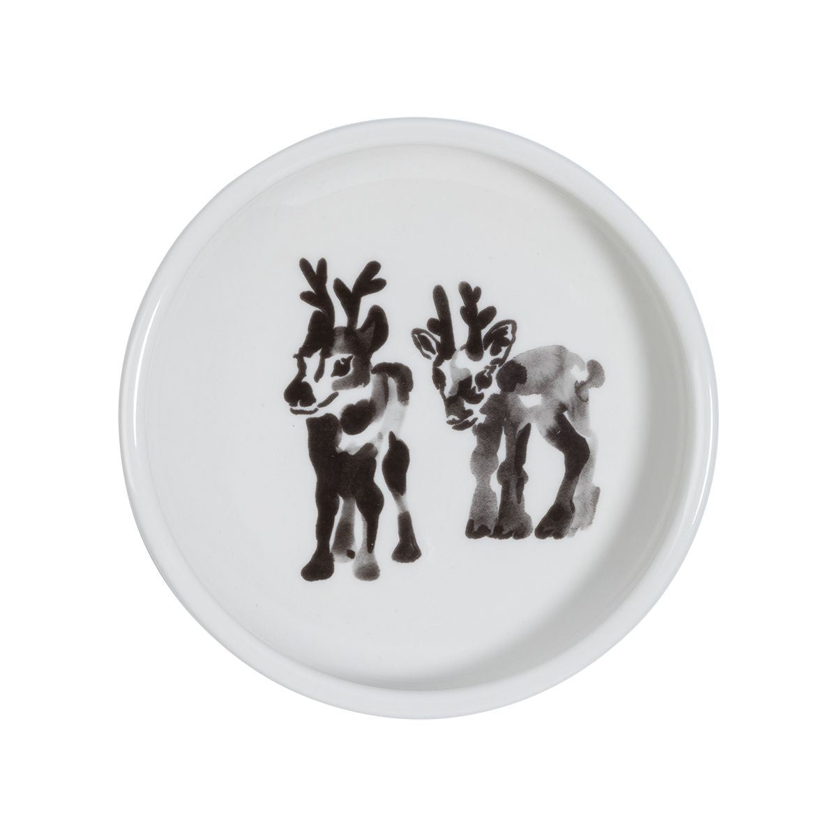 Pentik Vasa White / Dark Brown Children's Plate